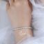 💍دستبند جواهری تنیسی پرطرفدار نقره عیار ۹۲۵ با روکش طلا سفید‌‌‌‌‌‌‌ با قفل جواهری ضامن دار