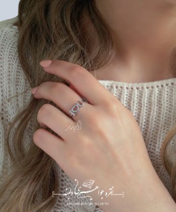 💍انگشتر ظريف طرح جواهر I Love You نقره عیار ۹۲۵ ‌‌‌‌‌‌‌(R_1080)