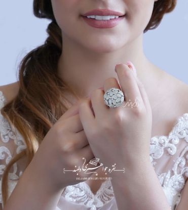 💍انگشتر جواهری لوکس ؛ نقره عیار ۹۲۵(R_1085)