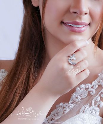 💍انگشتر جواهری ؛ با طراحی خاص نقره عیار ۹۲۵ (R_1102)