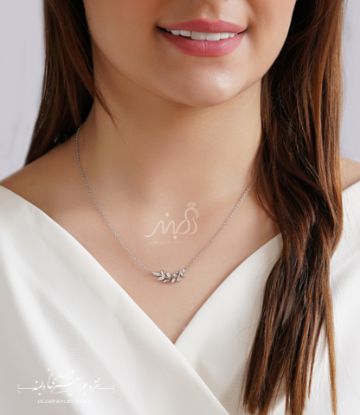 💍گردنبند پرطرفدار طرح برگ ؛ با طراحی زیبا و خاص نقره عیار ۹۲۵(G_3096)