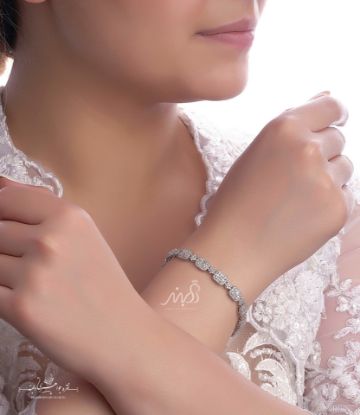 💍دستبند جواهری لوکس نقره عیار 925 با قفل جواهری(D_7026)