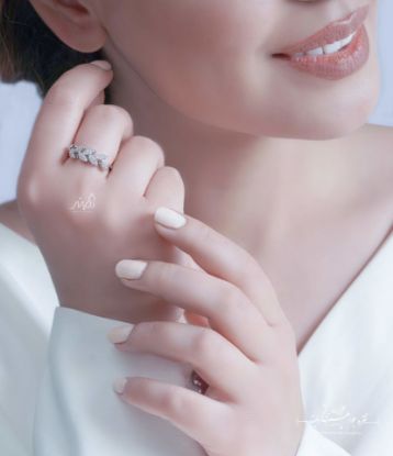 💍انگشتر  طرح جواهری برگ نقره عیار ۹۲۵ ‌‌‌‌‌‌‌(R_1117)