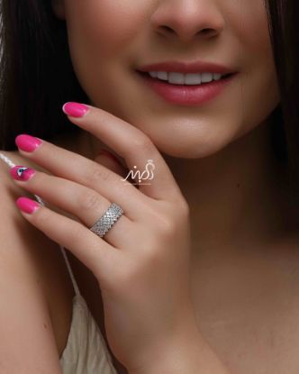 💍حلقه جواهری پرنس پنج رج- ظریف و زیبا نقره عیار ۹۲۵(R_1173)