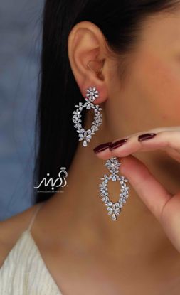 💍گوشواره جواهری ؛ با طراحي زيبا نقره عیار ۹۲۵ (E_5035)