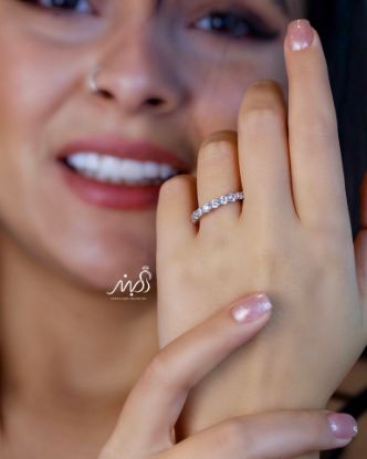 تصویر  💍حلقه دورنگین لوکس جواهري خاص و زیبا؛ نقره عیار ۹۲۵(R_1211)	