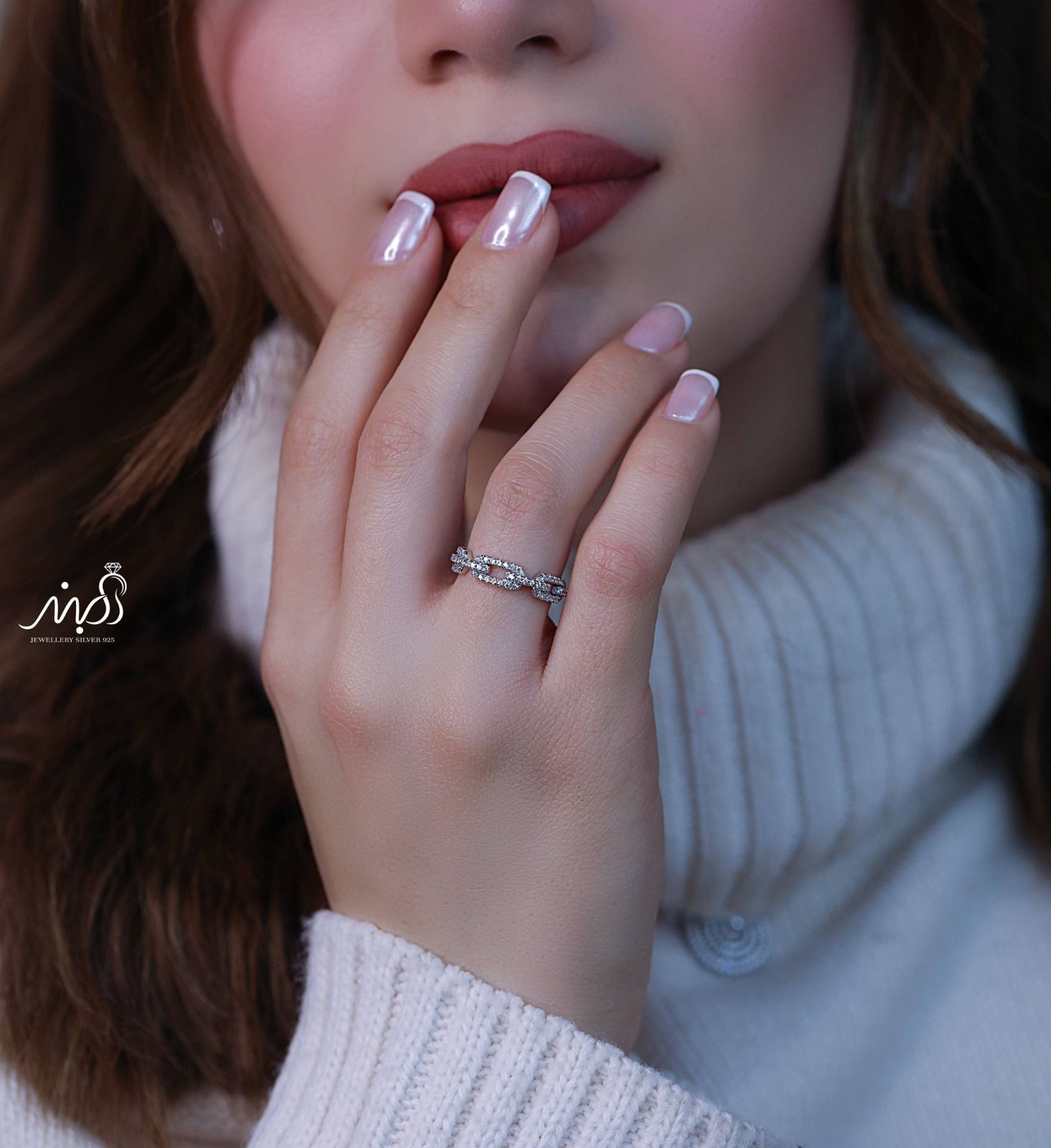 💍انگشتر جواهري کارتیر خاص و زیبا؛ نقره عیار ۹۲۵(R_1218)	