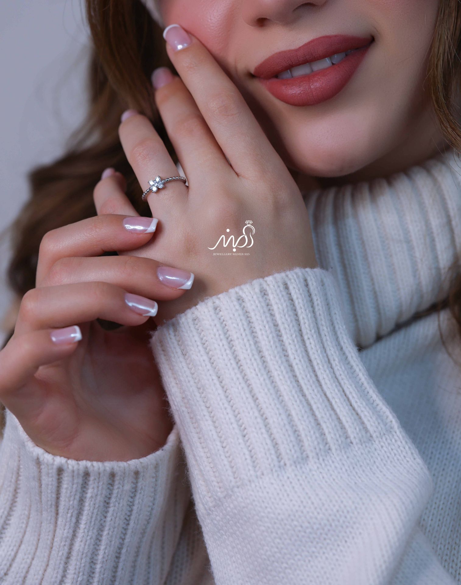 💍انگشتر جواهري ظریف خاص و زیبا؛ نقره عیار ۹۲۵(R_1225)	