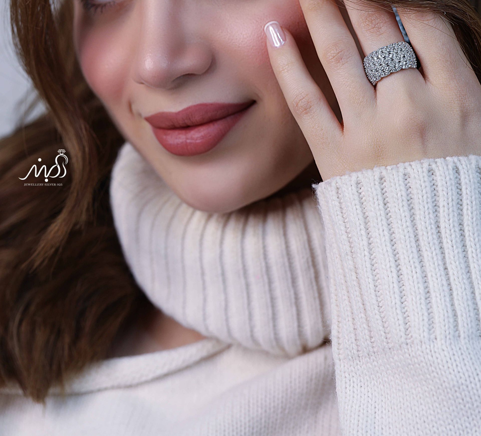 💍انگشتر جواهري خاص و زیبا؛ نقره عیار ۹۲۵(R_1230)	