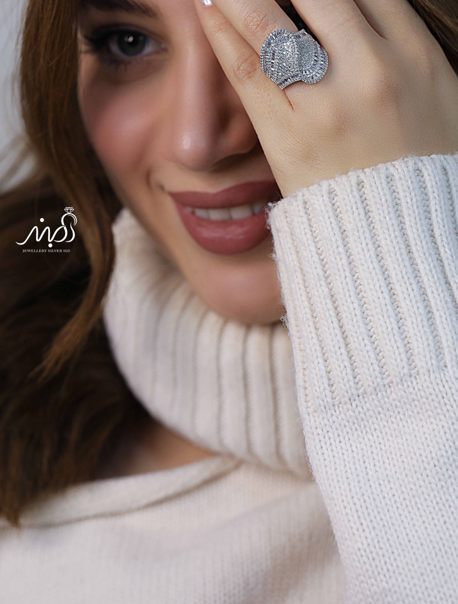 💍انگشتر جواهري لاکچری خاص و زیبا؛ نقره عیار ۹۲۵(R_1231)	