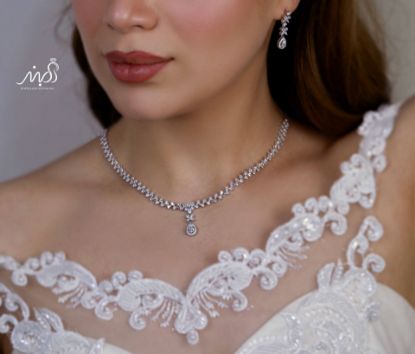 💍سرويس جواهری خاص و زيبا(گردنبند ، گوشواره ، دستبند،انگشتر) نقره عیار 925 (S_6039)‌‌‌‌‌‌ ‌	