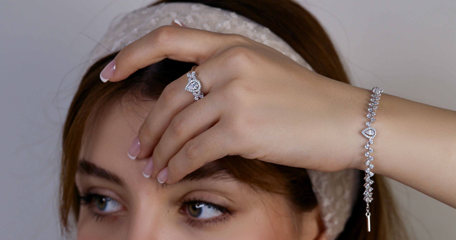 💍سرويس جواهری خاص و زيبا(گردنبند ، گوشواره ، دستبند،انگشتر) نقره عیار 925 (S_6039)‌‌‌‌‌‌ ‌	