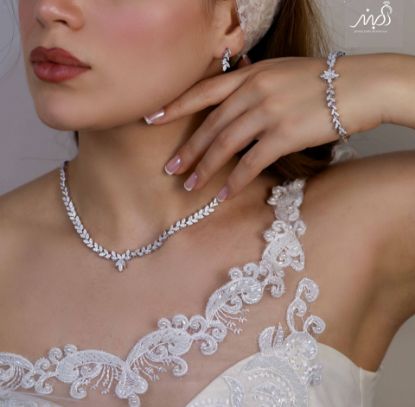 💍سرويس جواهری خاص و زيبا(گردنبند ، گوشواره ، دستبند) نقره عیار 925 (S_6042)‌‌‌‌‌‌ ‌