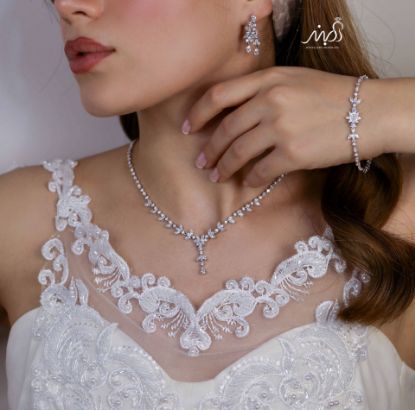 💍سرويس جواهری خاص و زيبا(گردنبند ، گوشواره ، دستبند) نقره عیار 925 (S_6045)‌‌‌‌‌‌ ‌