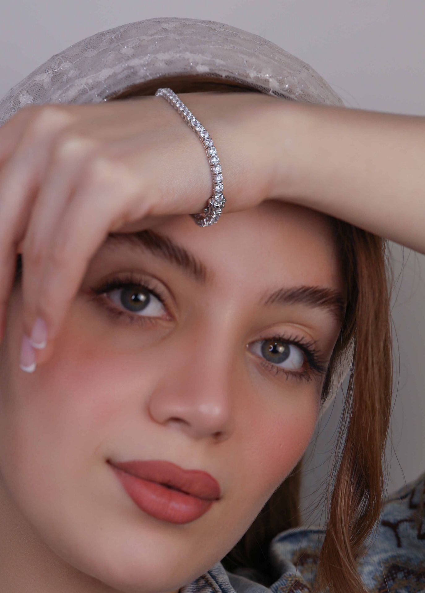 💍دستبند جواهری تنیسی 3m خاص و زیبا ، نقره عیار 925 (D_7156)	