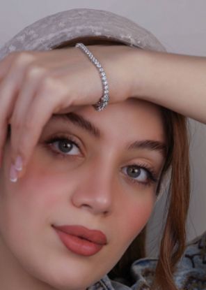 💍دستبند جواهری تنیسی 3m خاص و زیبا ، نقره عیار 925 (D_7156)	