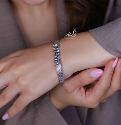 💍دستبند لوکس  شنل خاص و زیبا ، نقره عیار 925 (D_7173)	