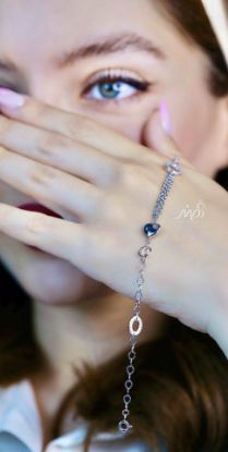 💍دستبند جواهری اسپرت  خاص و زیبا ، نقره عیار 925 (D_7174)	