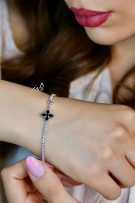 💍دستبند جواهری  خاص و زیبا ، نقره عیار 925 (D_7181)