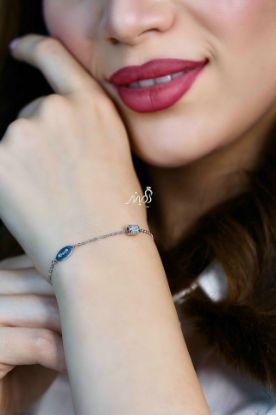 💍دستبند جواهری خاص و زیبا ، نقره عیار 925 (D_7182)	