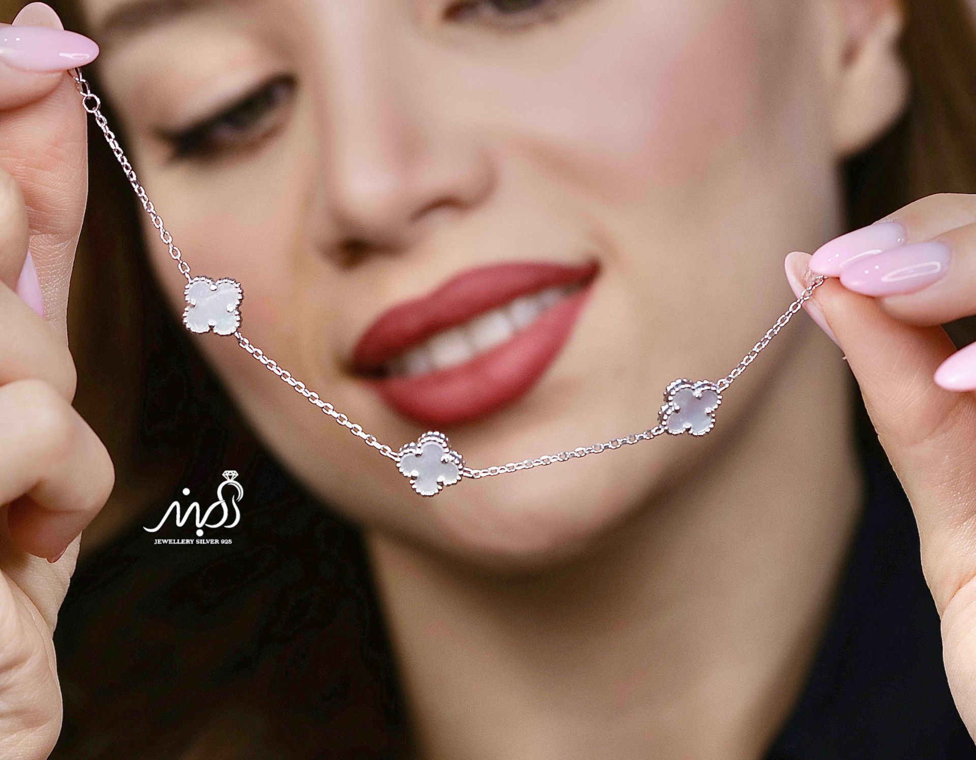 💍دستبند اسپورت ونکلیف خاص و زیبا ، نقره عیار 925 (D_7197)	