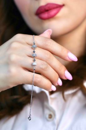 💍دستبند جواهري اسپرت خاص و زیبا ، نقره عیار 925 (D_7201)	