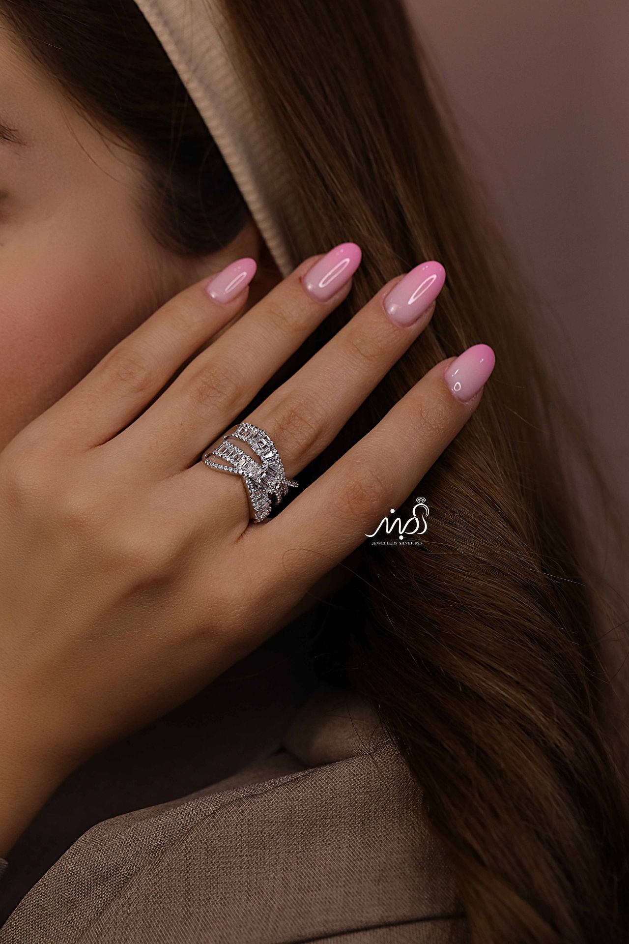 💍انگشتر جواهري  خاص و زیبا؛ نقره عیار ۹۲۵(R_1237)	