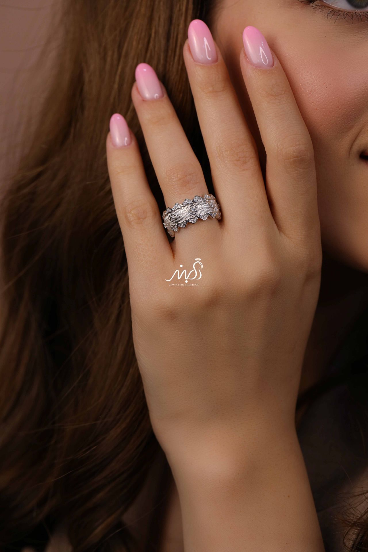 💍انگشتر جواهري با نگین باگتی خاص و زیبا؛ نقره عیار ۹۲۵(R_1239)	