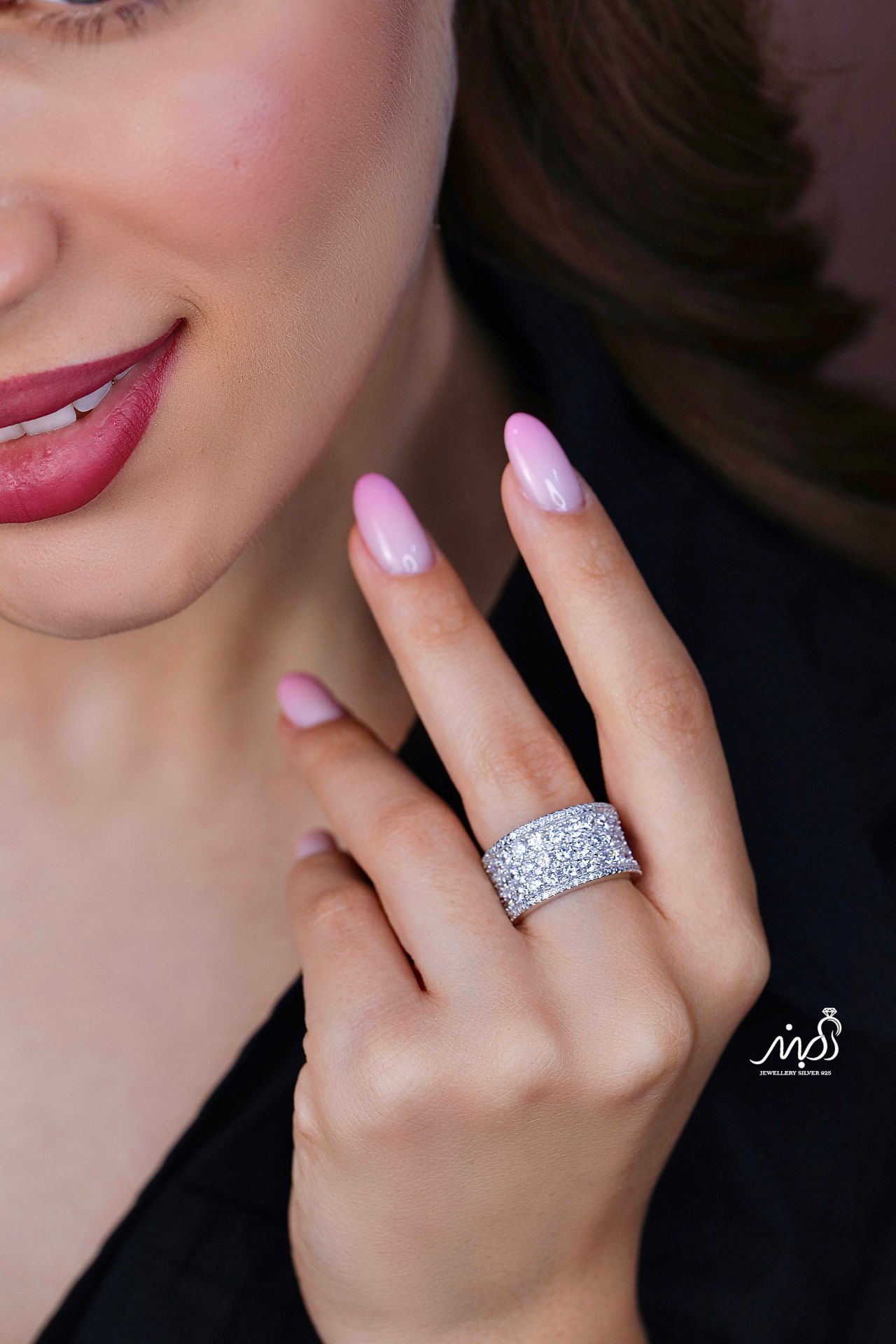 💍انگشتر جواهري لاکچری خاص و زیبا؛ نقره عیار ۹۲۵(R_1242)	
