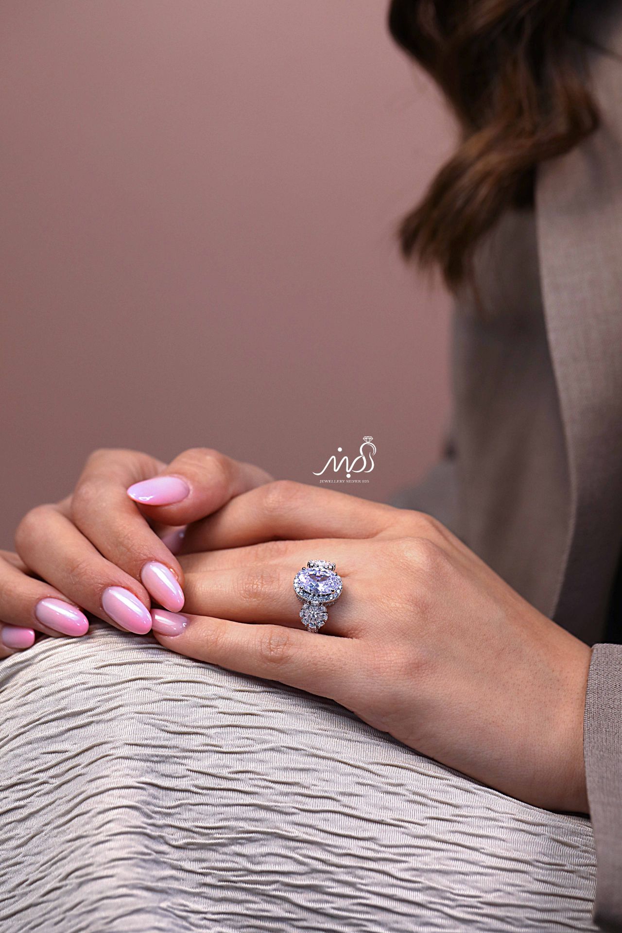 💍انگشتر جواهري خاص و زیبا؛ نقره عیار ۹۲۵(R_1247)	