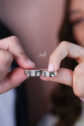 💍حلقه ست جواهري(مردانه و زنانه) خاص و زیبا؛ نقره عیار ۹۲۵(R_1251)	