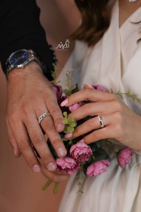 💍حلقه ست جواهري(مردانه و زنانه) خاص و زیبا؛ نقره عیار ۹۲۵(R_1253)	