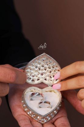 💍حلقه ست جواهري(مردانه و زنانه) خاص و زیبا؛ نقره عیار ۹۲۵(R_1256)	