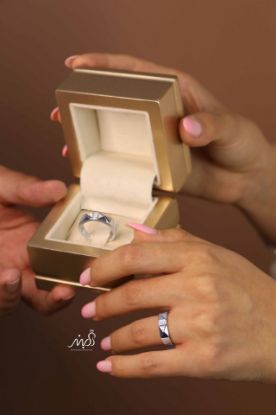💍حلقه ست جواهري(مردانه و زنانه) خاص و زیبا؛ نقره عیار ۹۲۵(R_1257)	
