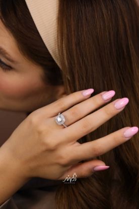 💍انگشتر جواهري با نگین مربعی خاص و زیبا؛ نقره عیار ۹۲۵(R_1261)	