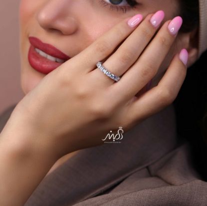 💍انگشتر جواهري تنیسی خاص و زیبا؛ نقره عیار ۹۲۵(R_1262)	