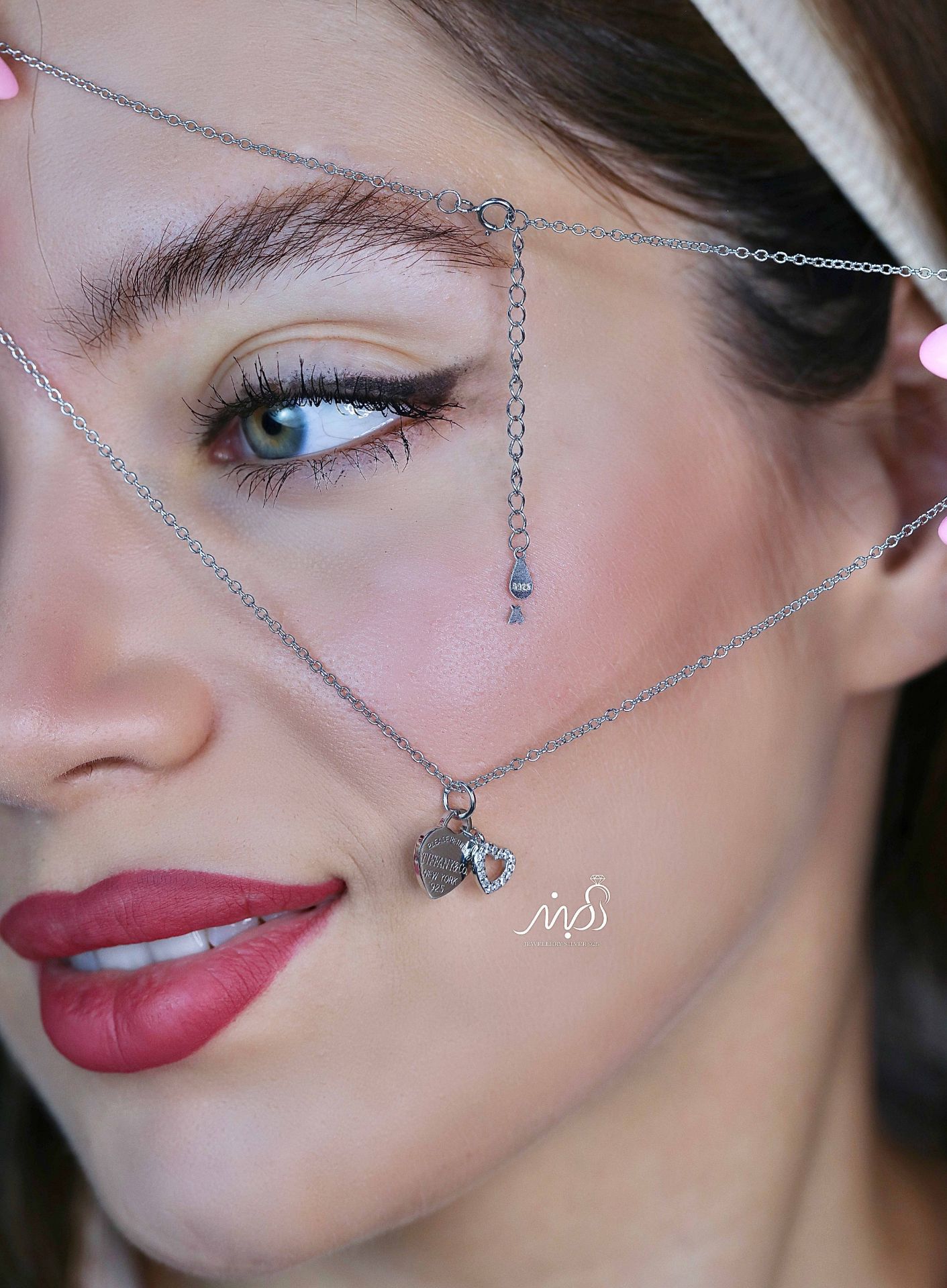 💍گردنبند جواهری قلب، خاص و زیبا ، نقره عیار ۹۲۵ (G_3264)‌‌‌‌‌‌	