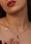 💍گردنبند جواهری گربه با نگین صورتی ، خاص و زیبا ، نقره عیار ۹۲۵ (G_3270)‌‌‌‌‌‌	