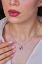 💍گردنبند جواهری گل با نگين صورتي خاص و زیبا ، نقره عیار ۹۲۵ (G_3280)‌‌‌‌‌‌	