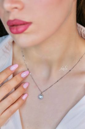 💍گردنبند جواهری خاص و زیبا ، نقره عیار ۹۲۵ (G_3288)‌‌‌‌‌‌	