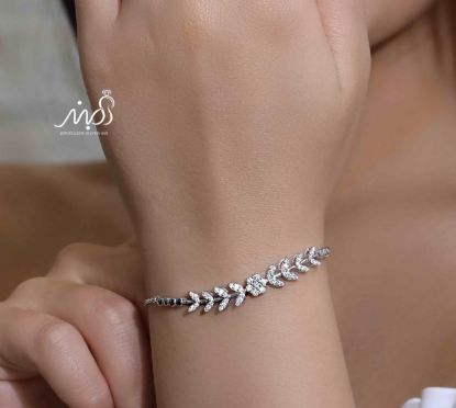 💍دستبند جواهری خاص و زیبا ، نقره عیار 925 (D_7121)	
