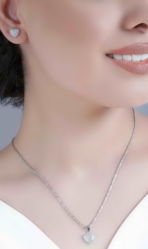 💍نیم ست قلب خاص و زیبا ، نقره عیار ۹۲۵ (N_4157)‌‌‌‌‌‌