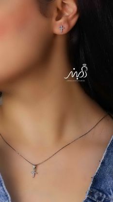 💍نیم ست (آويز ، گوشواره ) خاص و زیبا ، نقره عیار ۹۲۵(N_4285)