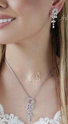 💍نیم ست جواهری پرطرفدار ،زیبا و خاص نگین متفاوت مارکیز و round با طراحی ژورنالی جواهرات ؛ نقره عیار ۹۲۵ (N_4139)