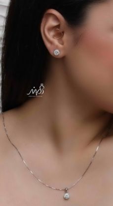 💍نیم ست خاص و زیبا(آويز ، گوشواره ) ، نقره عیار ۹۲۵(N_4295)