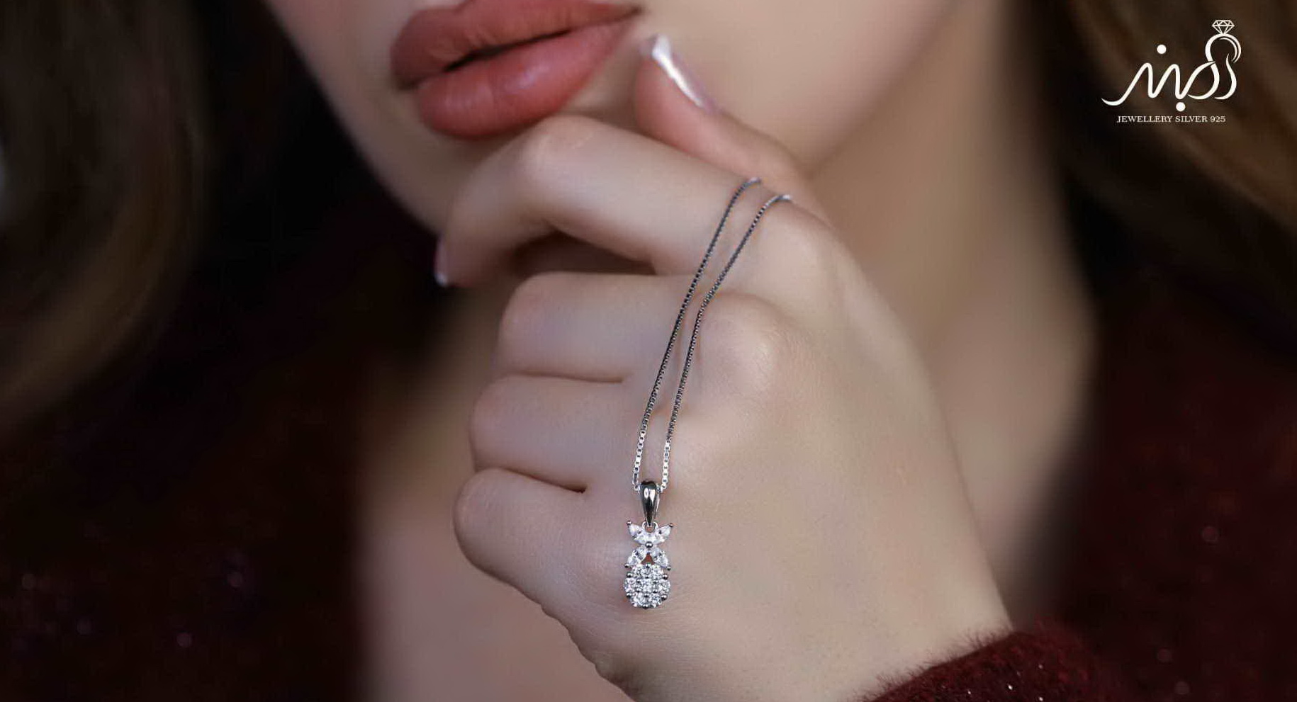 💍نیم ست جواهری گل (آويز و گوشواره) خاص و زیبا ، نقره عیار ۹۲۵( N_4354)