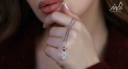 💍نیم ست جواهری گل (آويز و گوشواره) خاص و زیبا ، نقره عیار ۹۲۵( N_4354)
