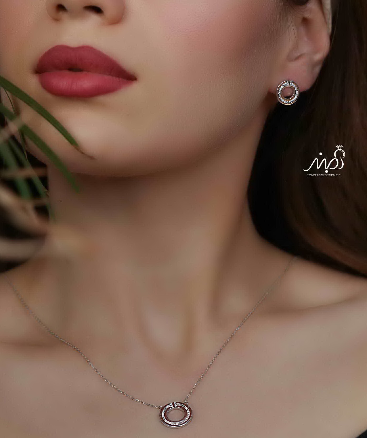 💍نیم ست جواهری (گردنبند و گوشواره ) خاص و زیبا ، نقره عیار ۹۲۵( N_4387)