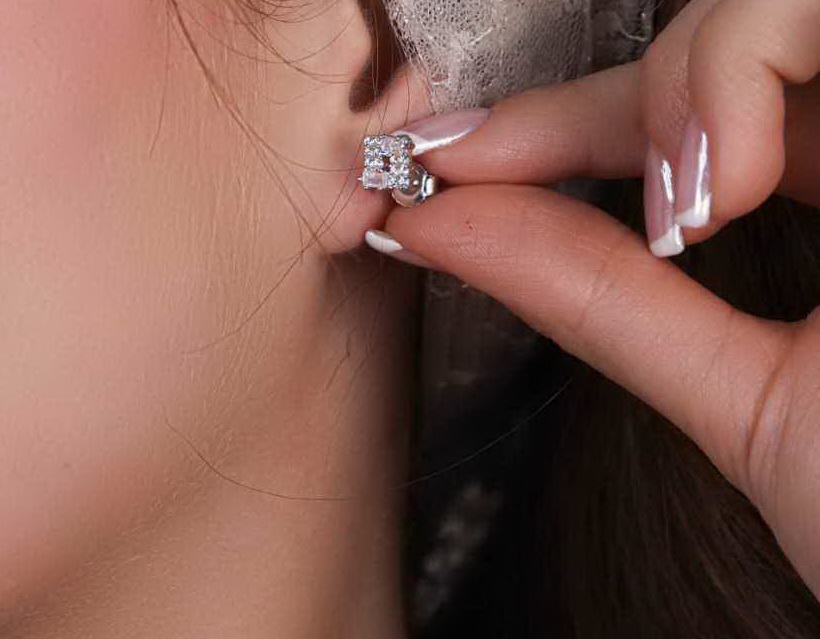 💍نیم ست جواهری(آويز و گوشواره) خاص و زیبا ، نقره عیار ۹۲۵( N_4358)