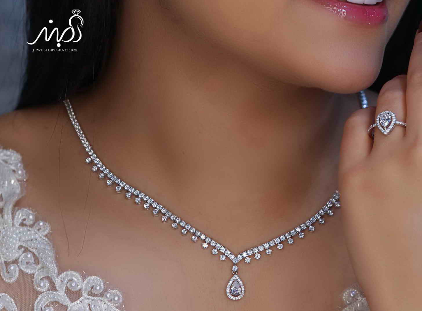 💍سرويس جواهری لاکچري خاص و زيبا(گردنبند ، گوشواره ، دستبند) (S_6030)‌‌‌‌‌‌ ‌